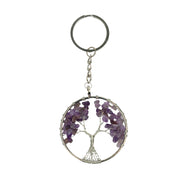 Amethyst Tree Keychain