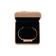 Rose Quartz Gold Bangle