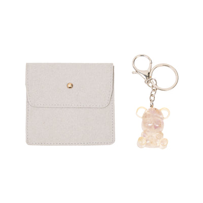 Lavender Amethyst Bear Keychain