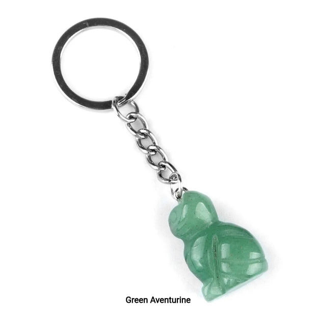 Adventurine Cat Keychain