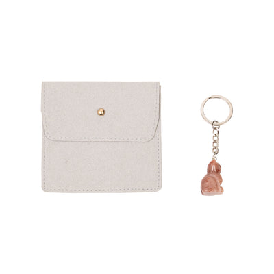Purple Adventurine Cat Keychain
