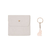 Rose Quartz Cat Keychain