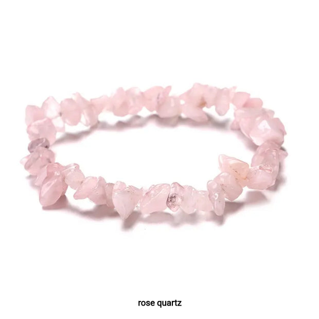 Rose Quartz Amethyst Chip Bracelet