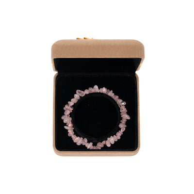 Rose Quartz Amethyst Chip Bracelet