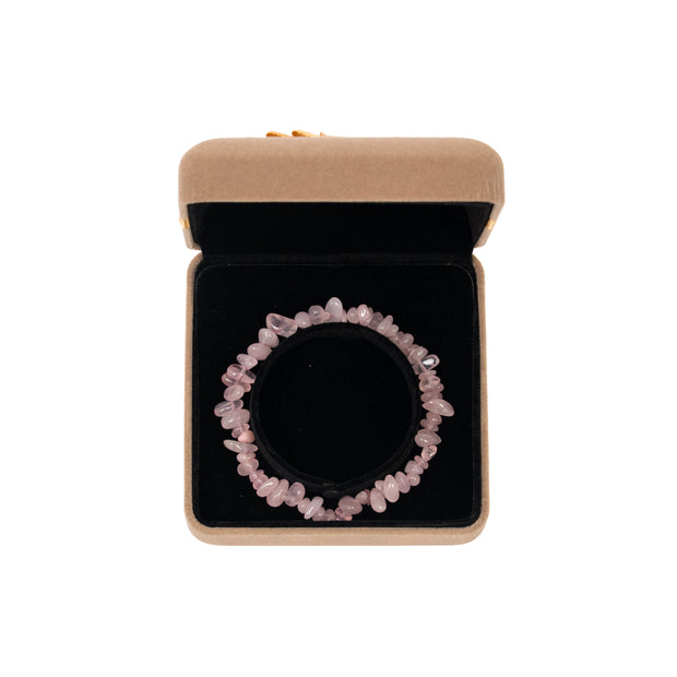 Rose Quartz Amethyst Chip Bracelet