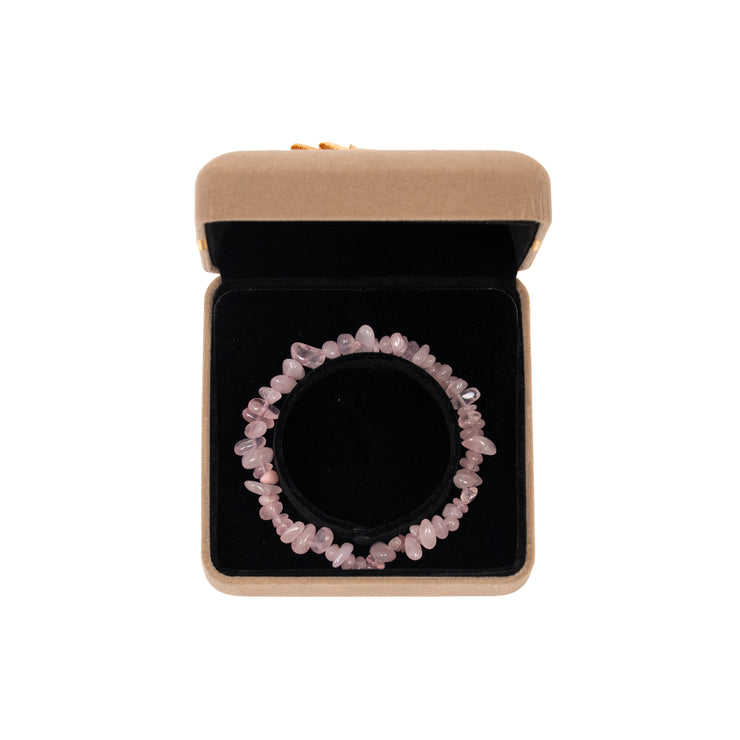 Rose Quartz Amethyst Chip Bracelet