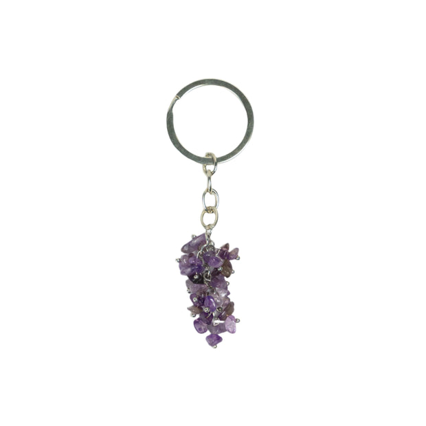 Dangling Amethyst Keychain