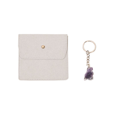 Amethyst Dino Keychain