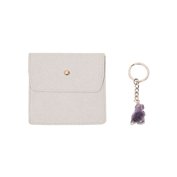 Amethyst Dino Keychain