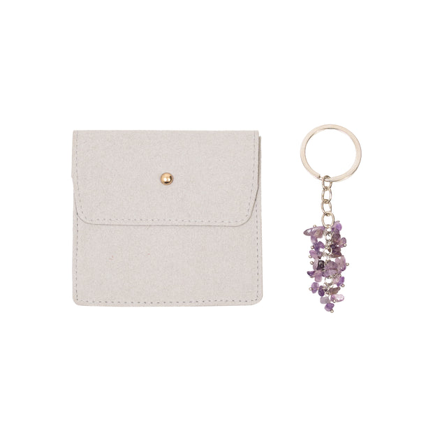 Dangling Amethyst Keychain