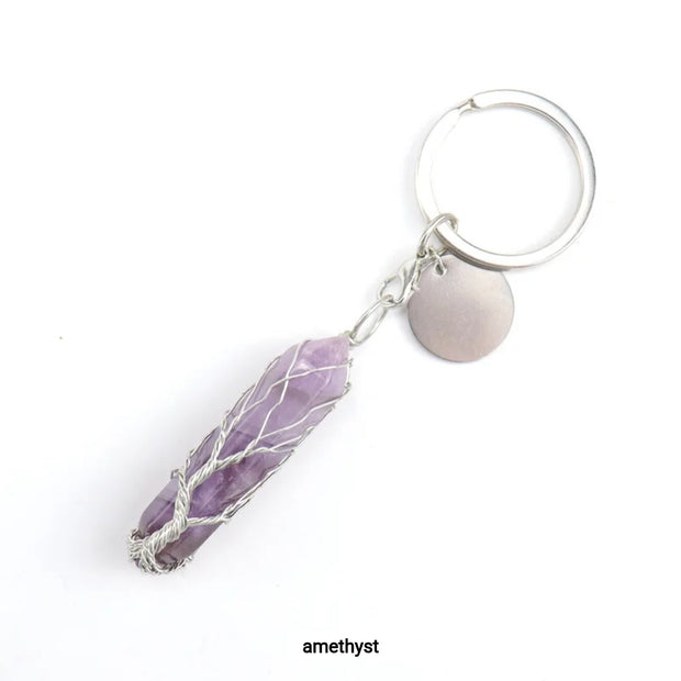 Amethyst Tower Keychain