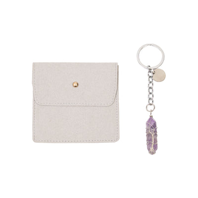 Amethyst Tower Keychain