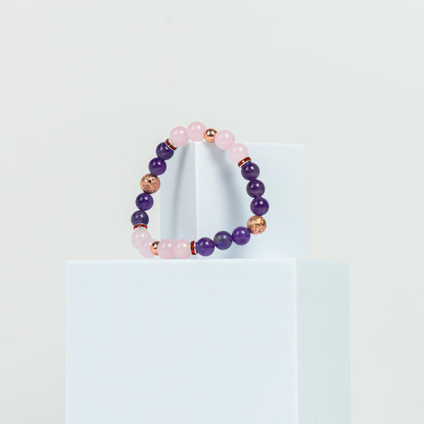Rose Quartz Amethyst Bracelet
