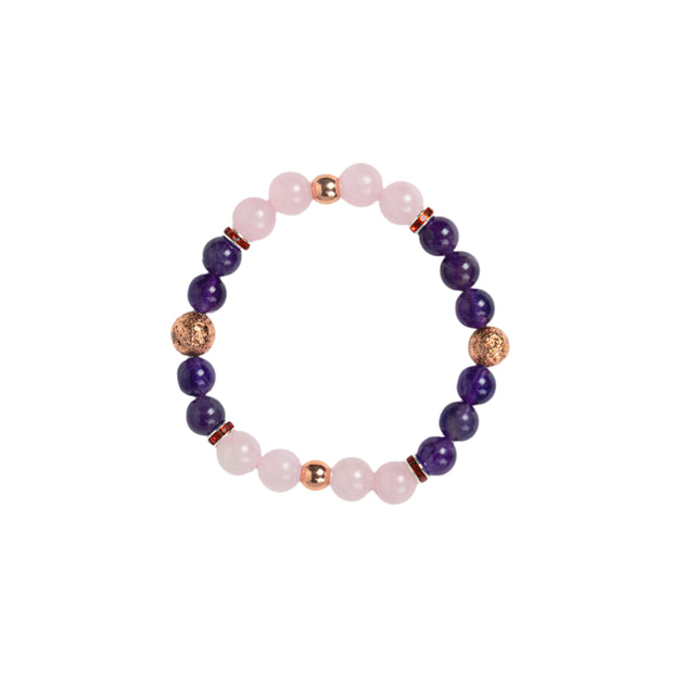 Rose Quartz Amethyst Bracelet