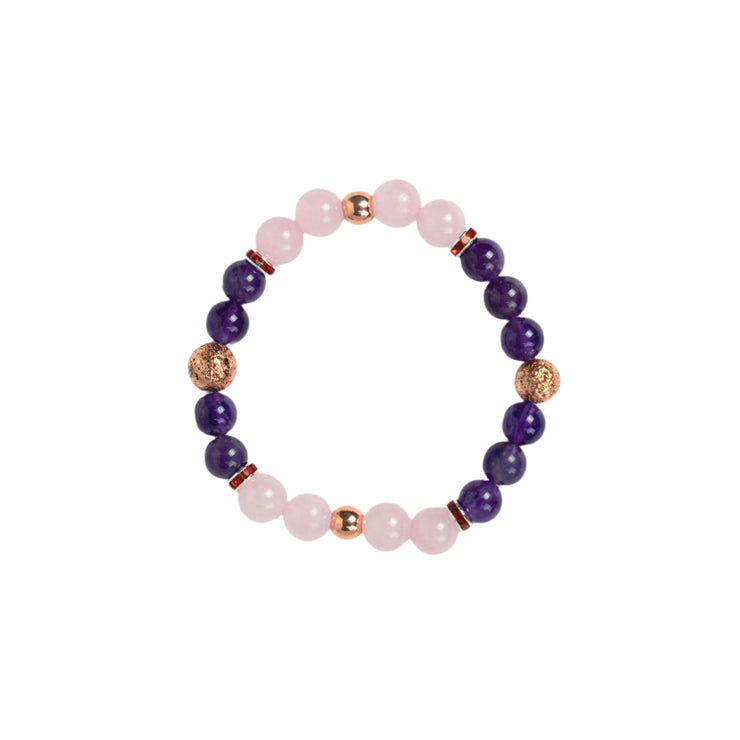 Rose Quartz Amethyst Bracelet