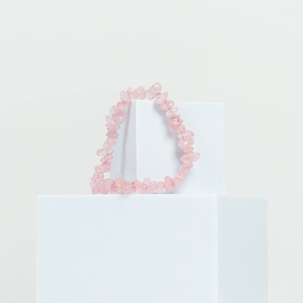 Rose Quartz Amethyst Chip Bracelet