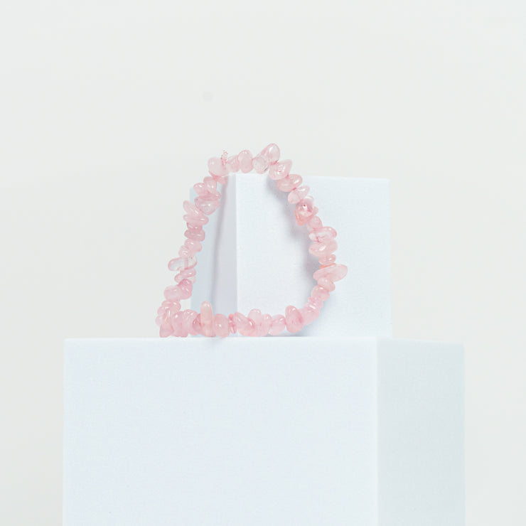 Rose Quartz Amethyst Chip Bracelet