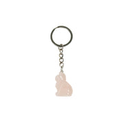 Rose Quartz Cat Keychain