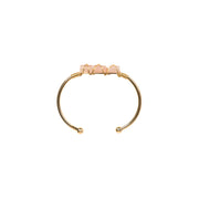Rose Quartz Gold Bangle