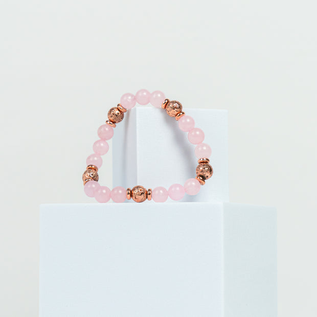 Rose Quartz Rose Gold Bracelet