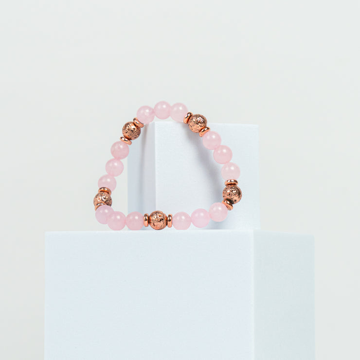 Rose Quartz Rose Gold Bracelet