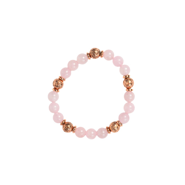 Rose Quartz Rose Gold Bracelet