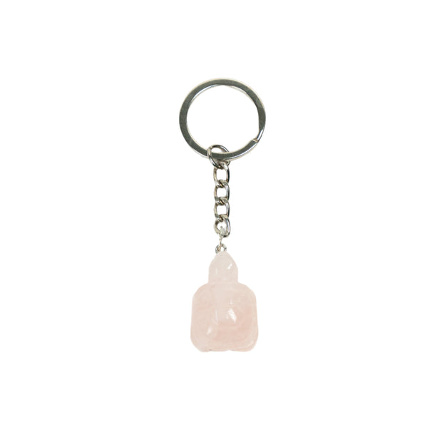 Rose Quartz Turtle Keychain