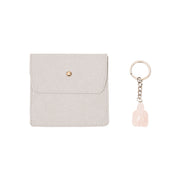 Rose Quartz Turtle Keychain