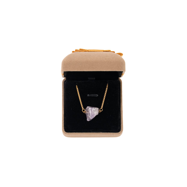 Light Amethyst Stone Gold Bracelet