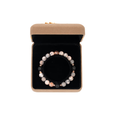 Matte Pink Zebra Jasper Bracelet