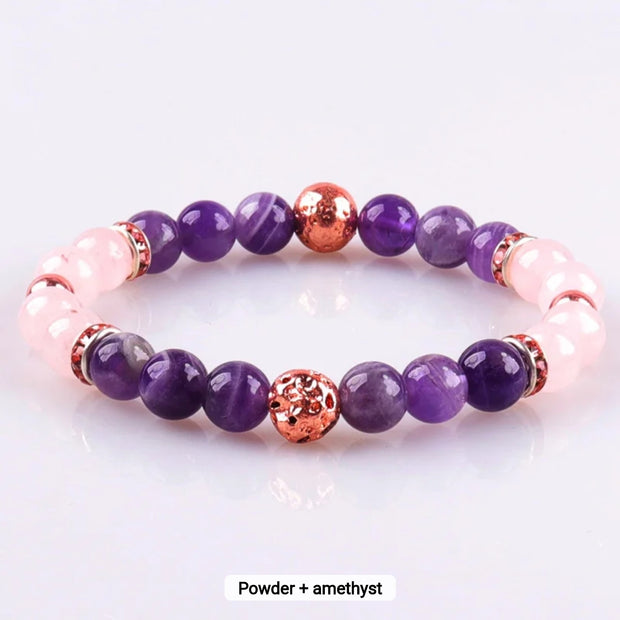 Rose Quartz Amethyst Bracelet