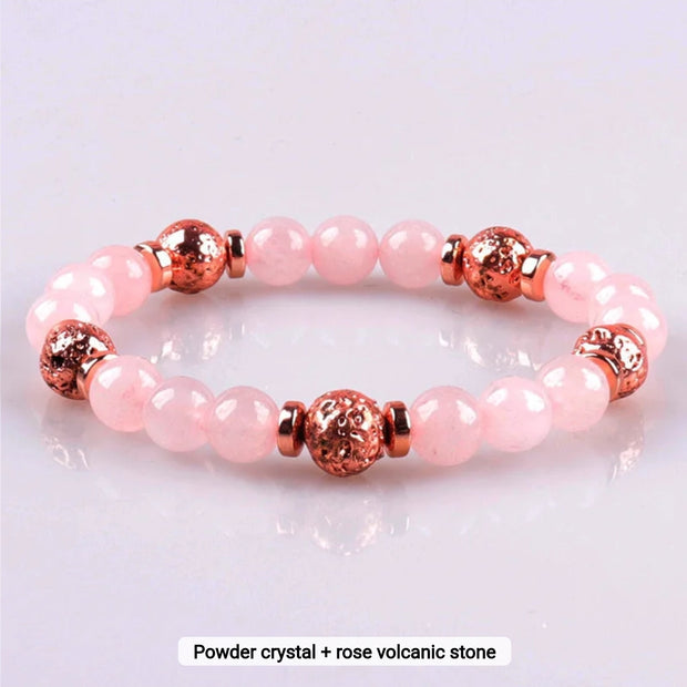 Rose Quartz Rose Gold Bracelet