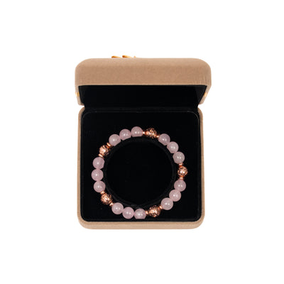 Rose Quartz Rose Gold Bracelet