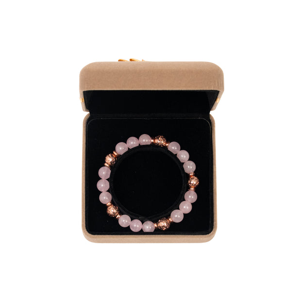 Rose Quartz Rose Gold Bracelet
