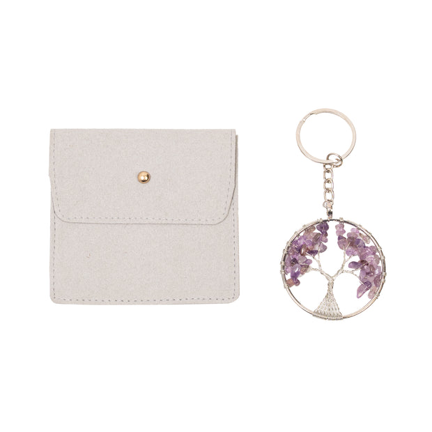 Amethyst Tree Keychain